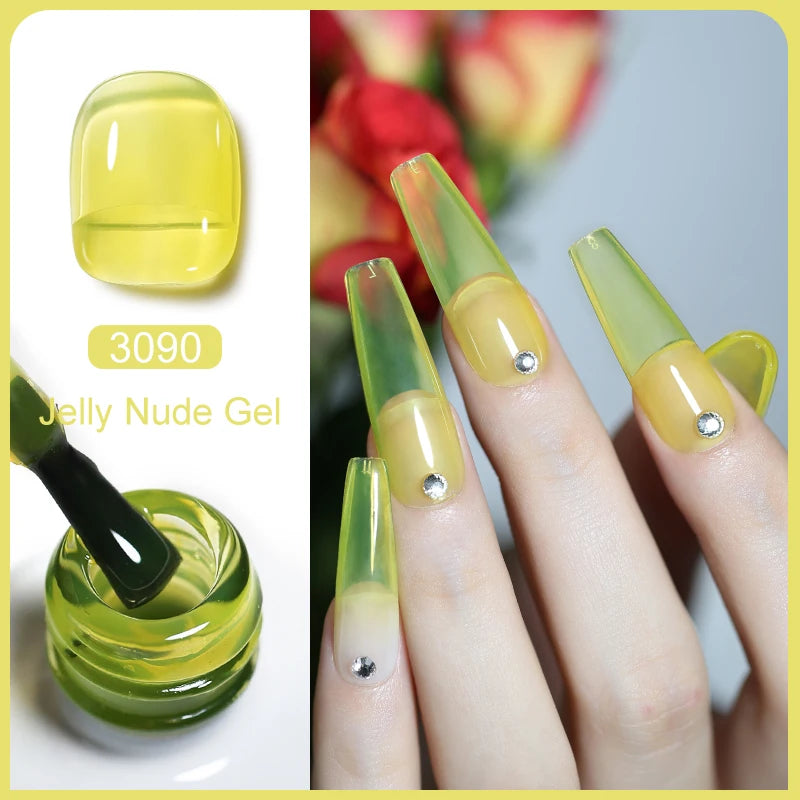 Arte Clavo Transparent Nude Pink Jelly Gel Nail Polish Semi Permanent