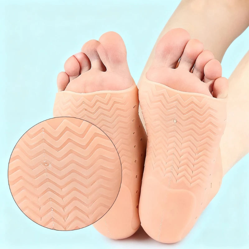 1pair Perforated Heel Cover Soft Shock Absorption Slow Pressure Qme