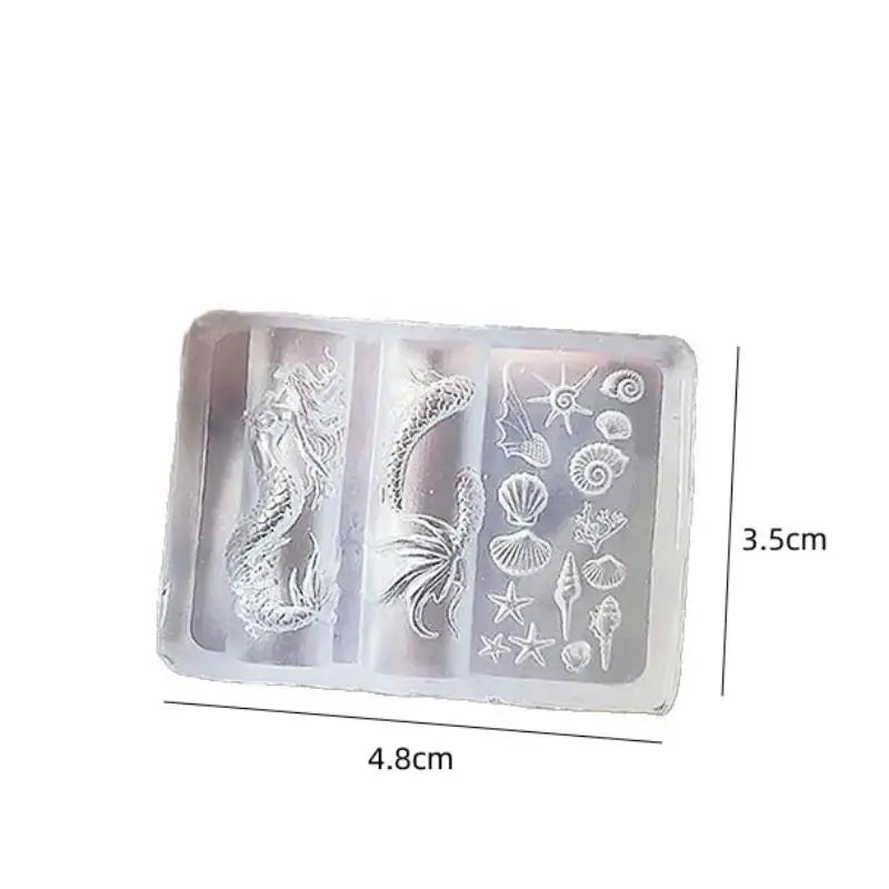 3D Silicone Transparent Nail Mold Lotus Leaves Nails Carving Mold Template DIY Nail Art Decoration Manicure Design Tools Qme style 2