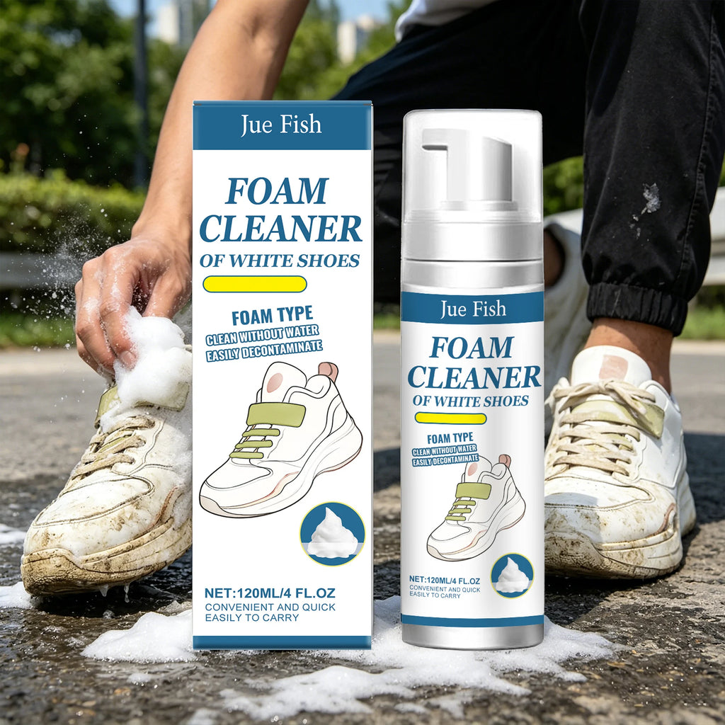 White Shoes Foam Cleaner Remove Stubborn Stains & Yellowing Prevent Oxidation Suitable for Various Materials Shoe Cleaning Agent Qme