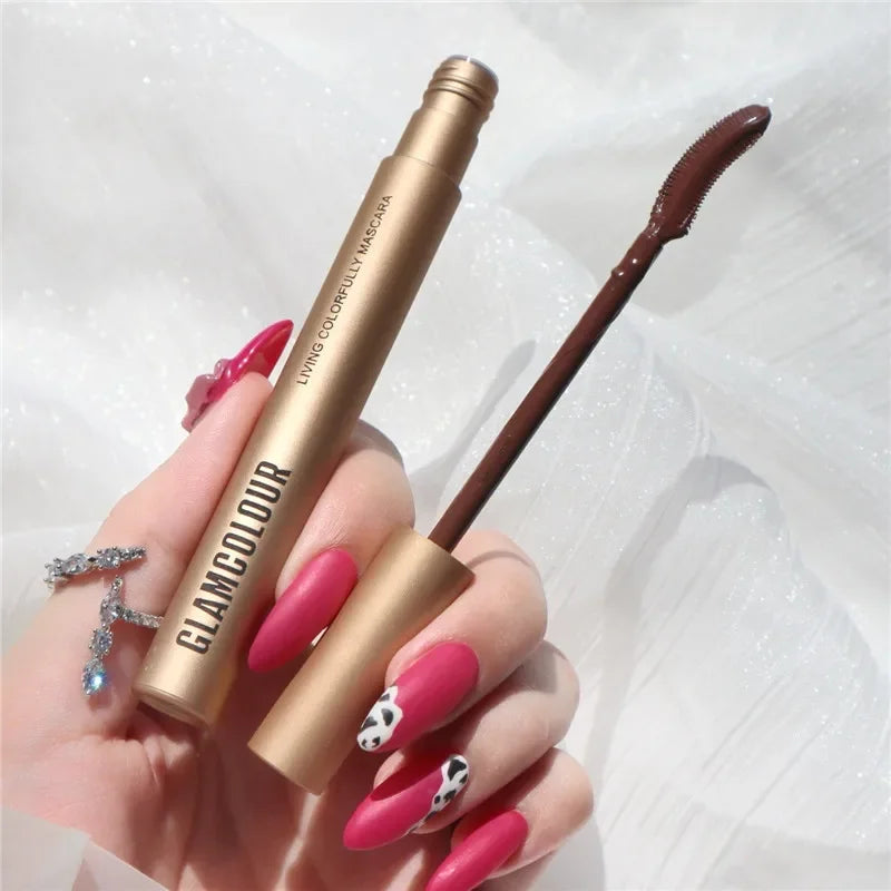Magic Color Mascara Curl Eyelash Extension Thick Curling No Smudging Waterproof Lengthening Long Lasting Eyelash Makeup Tool Qme B-Brown02