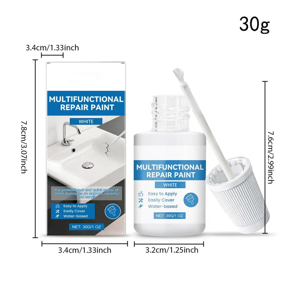 Tub and Tile Paint Waterproof Quick Dry Scratch Filler Coating Tub and Tile Refinishing Kit for Bathtub Bathroom Shower Sink Qme 30g