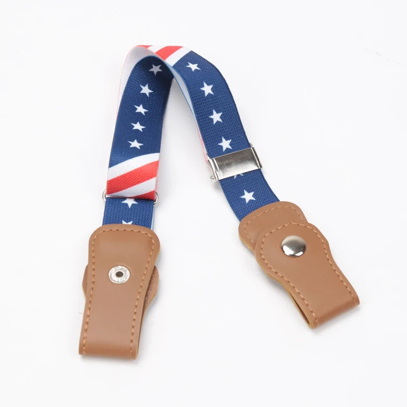 New Child Kids Buckle-Free Elastic Belt No Buckle Stretch Belt for Boys Girls Adjustable Children for Jeans Pants Lazy Belts Qme A9 40-65cm China Mainland