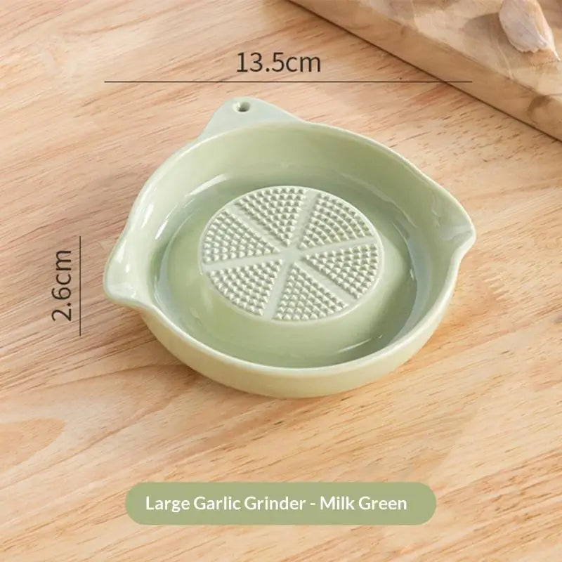 Ceramic Garlic Grater Plate Porcelain Ginger Wasabi Grinder Spout Qme B