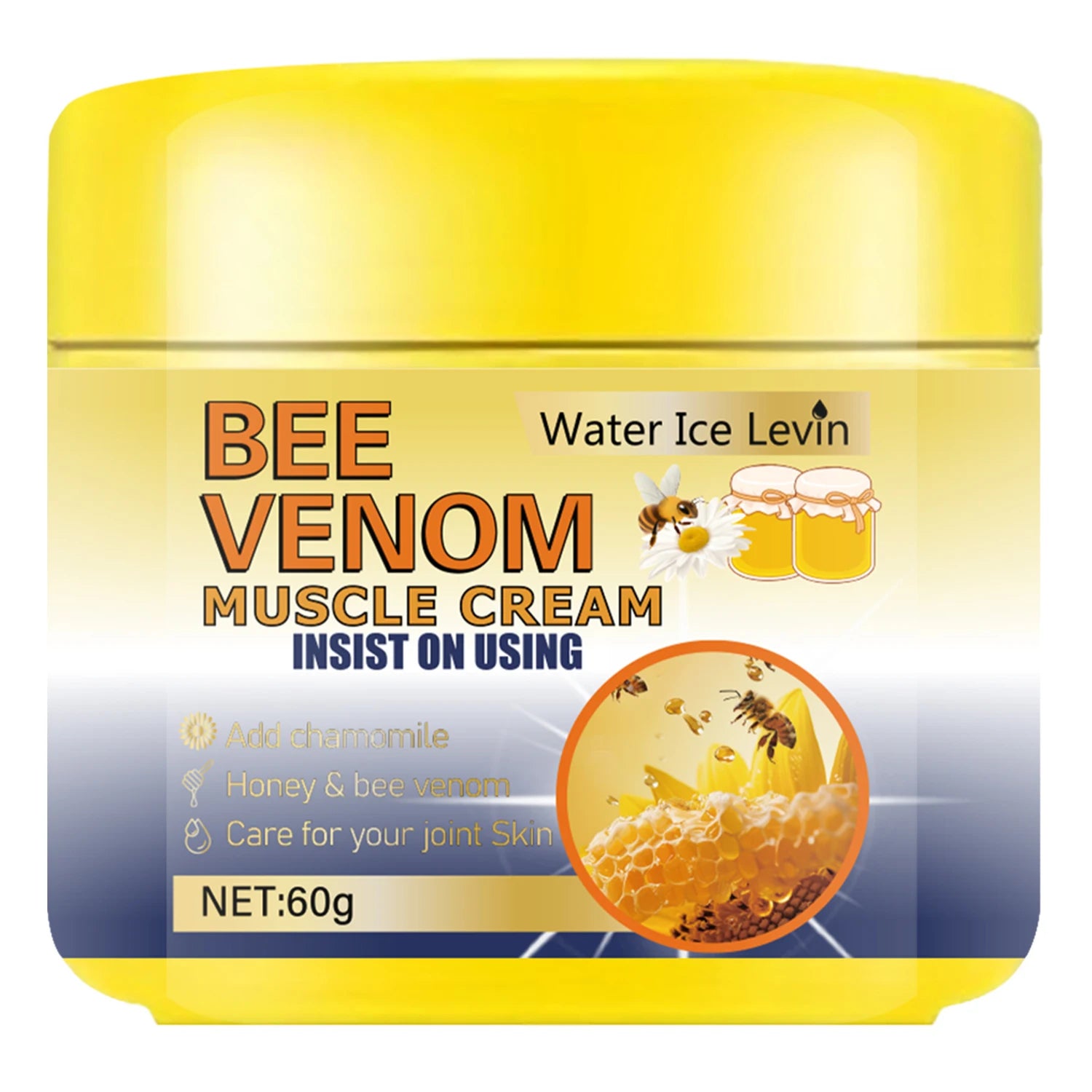 Cooling & Warming Neuropathy Muscle Cream with Bee Venom, Hyaluronic Acid & Magnesium for Muscle & Joint Relief. Qme Gold 60g