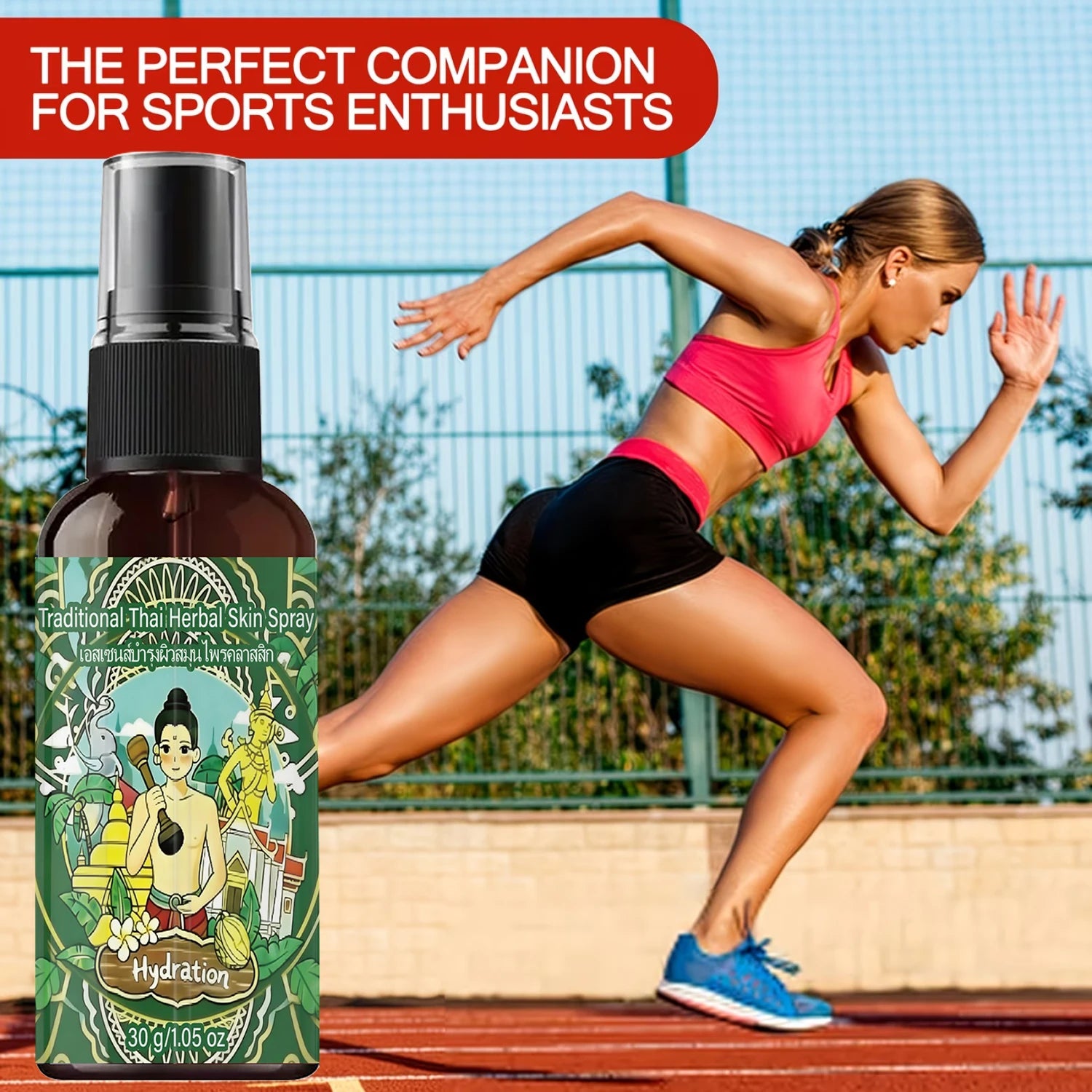 Hydrating Body Spray with Niacinamide & Collagen, Traditional Thai Herbal Skin Mist Qme