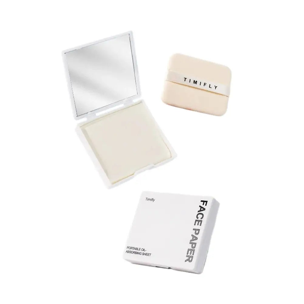 Oil Blotting Sheets Face Oily Skin Mirror Makeup Puff Paper Women Qme C