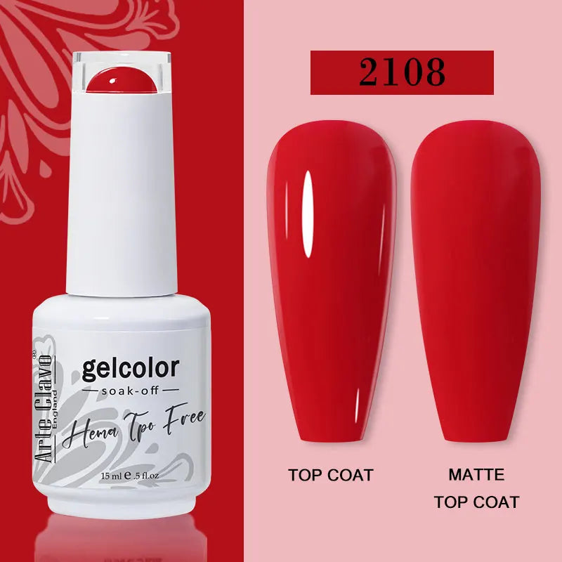 Arte Clavo Red Series Nail Polish Party Colors Gel Varnishes All
