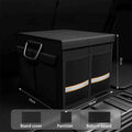Foldable Storage Car Trunk Organizer Durable Sturdy Collapsible Reflective Strip Storage Box for Sedan SUV Car Large Capacity Qme 36L