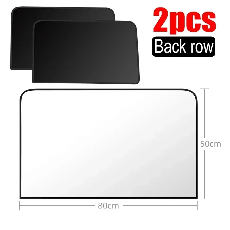 2025 Magnetic Car Sunshade Cover Summer UV Protection Side Rear Window Curtain Black Mesh Sun Shade Cover Auto Car Accessories Qme 2pcs Backrow
