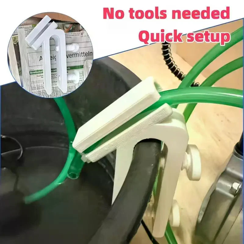 1PC Adjustable Plastic Water Pipe Clamp Curved Design Multifunctional Heavy Duty Hose Holder Easy Install Mounting Clip Qme