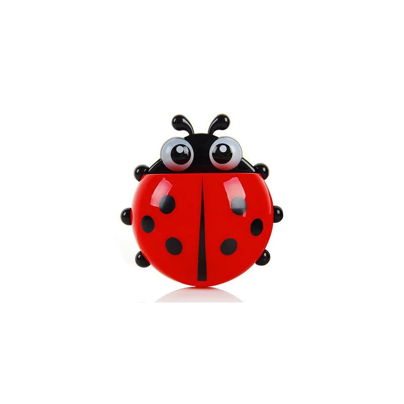 1/2/4Pcs Toothbrush Holder Cute Ladybug Shape Suction Cup Creative Toothbrush Rack Bathroom No-punching Storage Shelf Qme