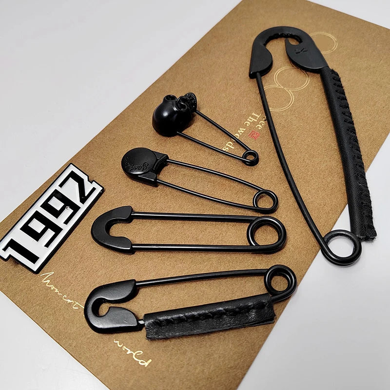 Fashion Dark Large Pins For Clothing Smooth Metal Safety Pins Jeans Dress Scarf Adjustable Pins Qme