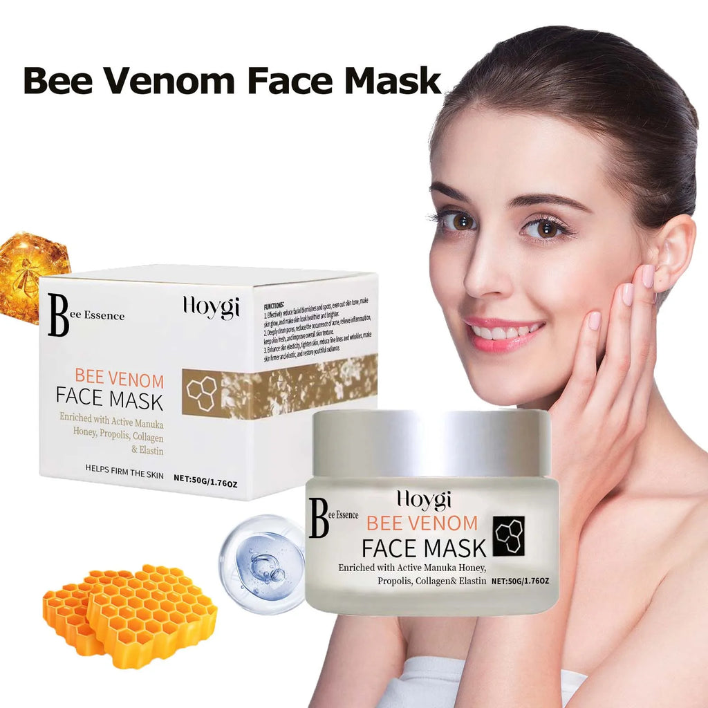 Propolis Facial Mask Moisturizing Brightening & Pore Purifying Soothing Bee Venom Firming Skin Facial Care Mask Nourishing Qme