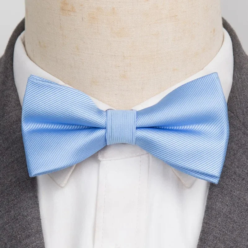 Classic Black Men Bow Ties Fashion Polyester Bowtie Woven Dot Checked