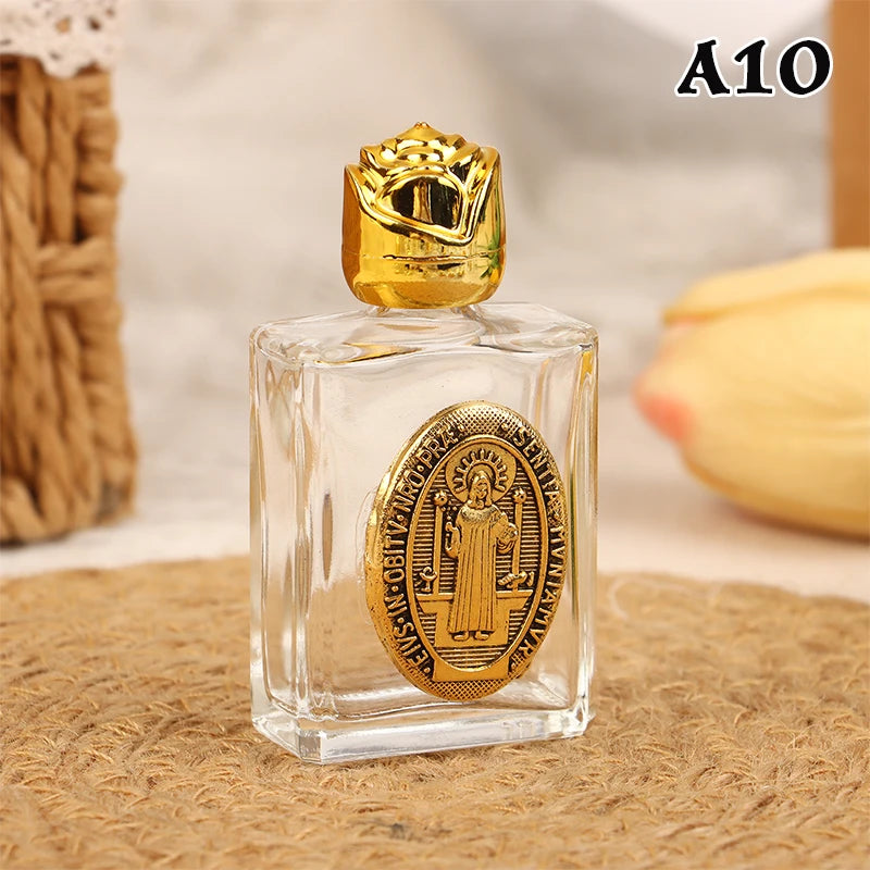 11 Types Glass Holy Water Jesus Bottle Religious Cross Christian Qme A10