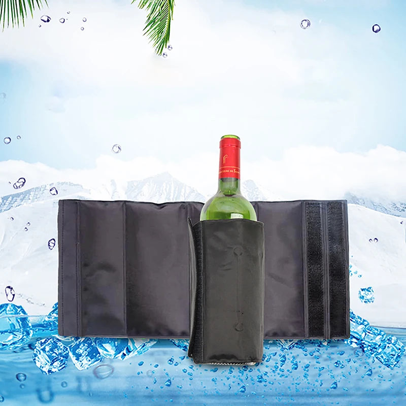 Wine Cooling Holder Ice Bag Jelly Picnic Beverage Nylon Wine Cooler Sleeve Soft Drink Rack Bar Tools For Beer Champagne Bucket. Qme