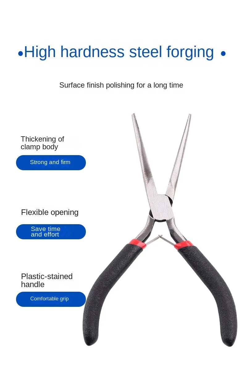 Multi Tool Long Nose Plier Needle Forceps Repair Hand Qme