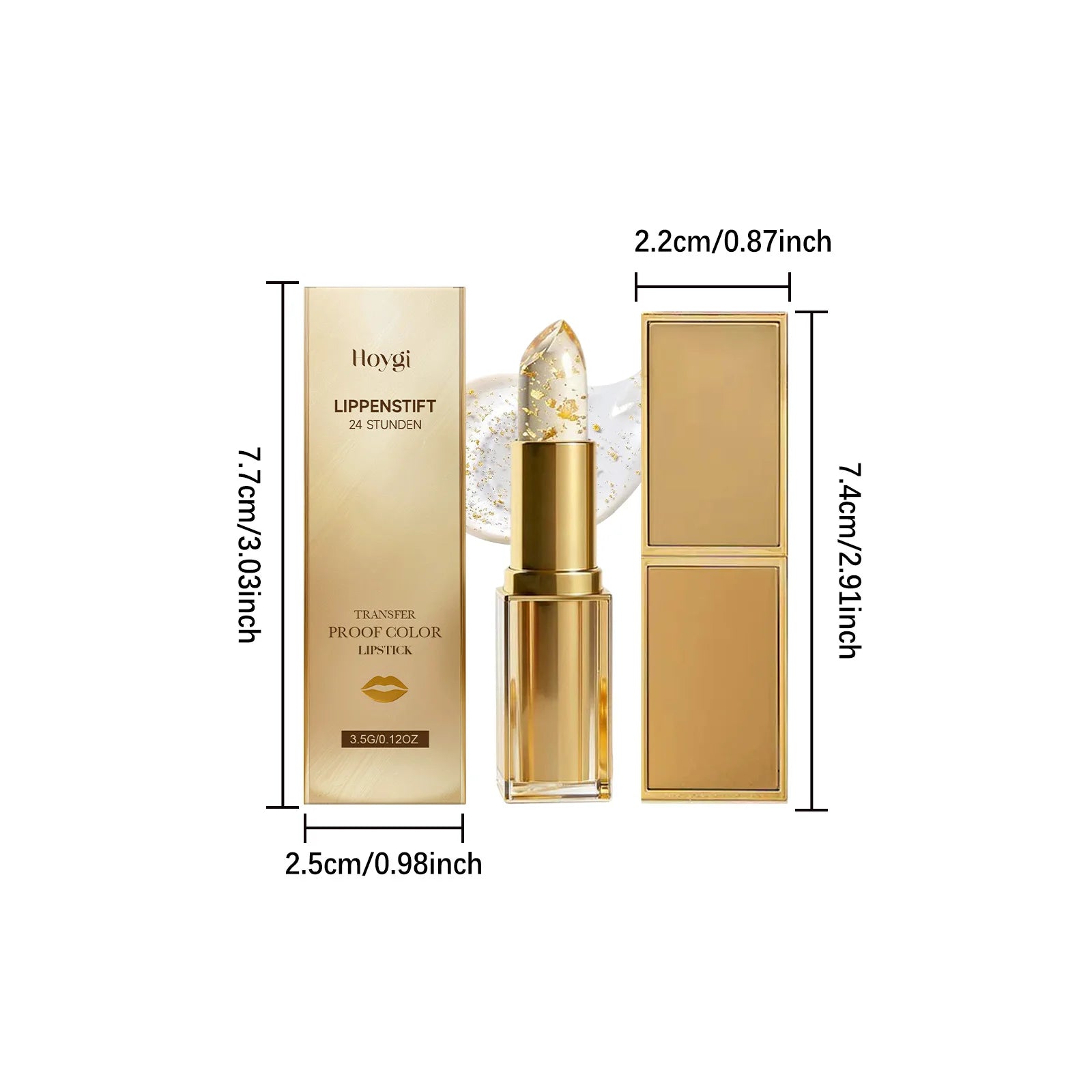 Gold Foil Color Changing Lip Balm Nourishing Transfer Proof Moisturizing Lipstick Temperature Sensitive Long Lasting Lip Care Qme