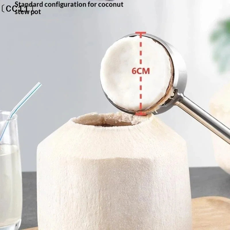Durable Coconut Opener Tool Stainless Steel Hole Maker Puncher Meat Qme
