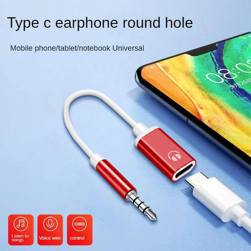 Male C Female Audio Cable Cord Round Head Adapter Headphone Stereo Qme