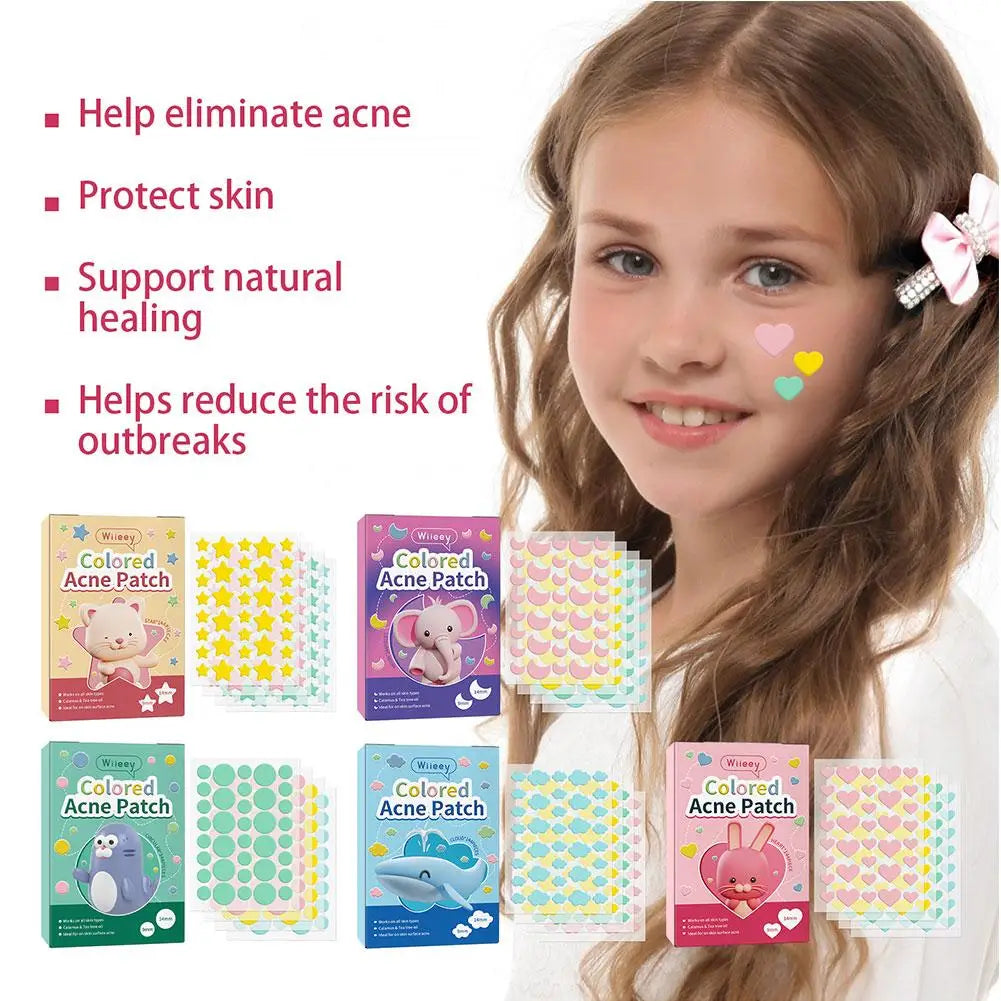 144 PCS/SET Star Pimple Patch Acne Colorful Invisible Acne Removal Skin Care Stickers Concealer Face Spot Beauty Makeup Tools Qme