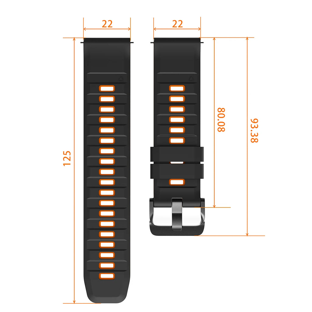 22mm Silicone Watchband For Huawei Watch GT 6 46mm Strap Bracelet For Huawei GT6 Pro Band Sports Replacement Wristband Qme