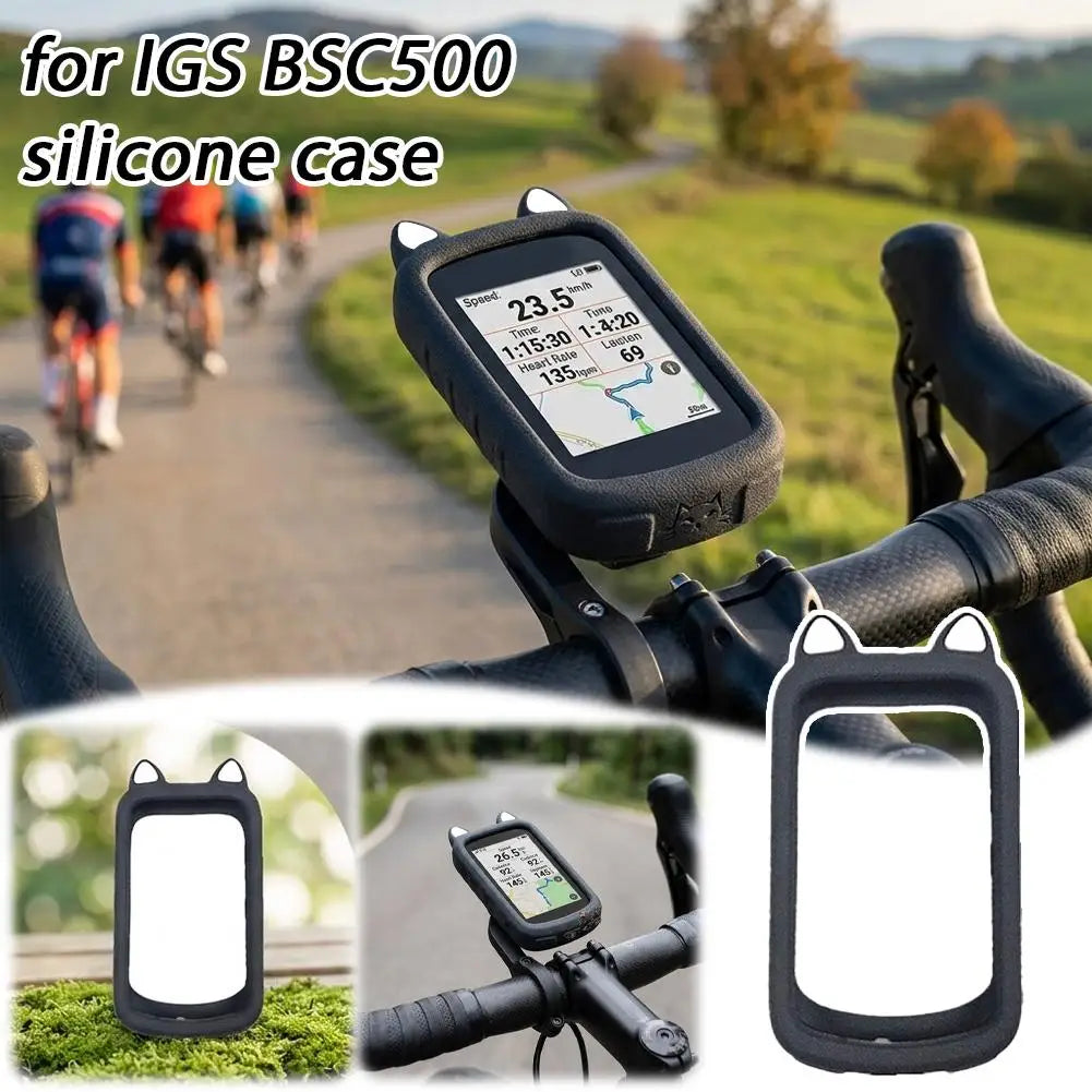 Bike Computer Silicone Case IGS BSC500 Cover Film Accessories Full Qme