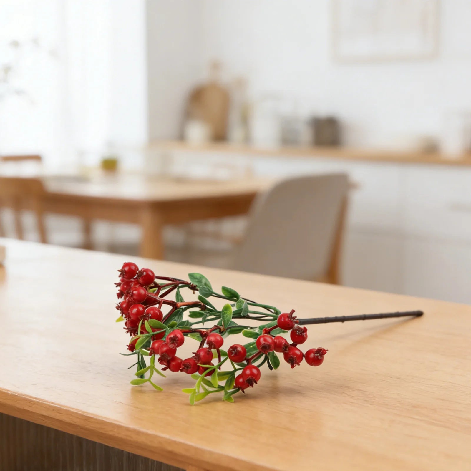 1 Pc Artificial Pomegranate Long Branch Vibrant Artificial Berry Flowers Weddings, Parties Home Decor Qme
