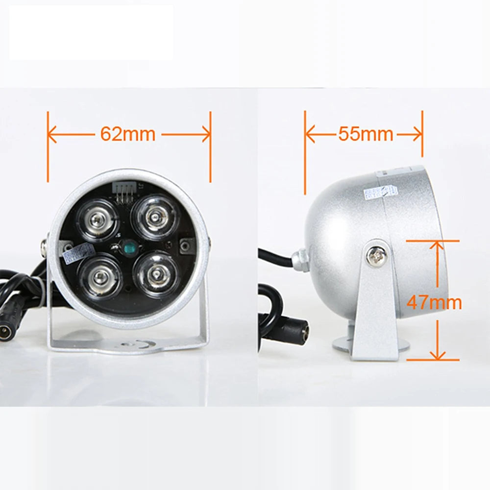 ESCAM CCTV LEDS 4 array IR led illuminator Light CCTV IR Infrared waterproof Night For Security Camera use 12V 2A power Qme