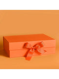 Foldable Magnetic Closure Solid Ribbon Box Wedding Party Suitable Qme orange M Other