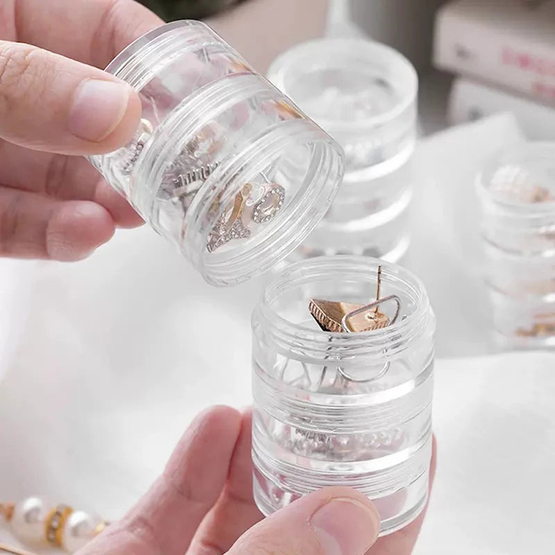 Earrings Nail Storage Plastic Box Display Rack 5th Floor Jewelry Qme