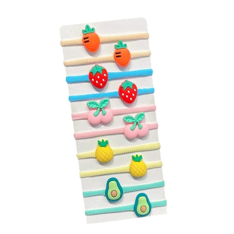 Hair band rubber band children tie hair rope baby girl does not hurt hair rope little girl rubber band Qme