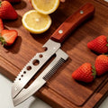 Multifunctional Stainless Steel Onion Cutter Wood Handle Bottle Qme B