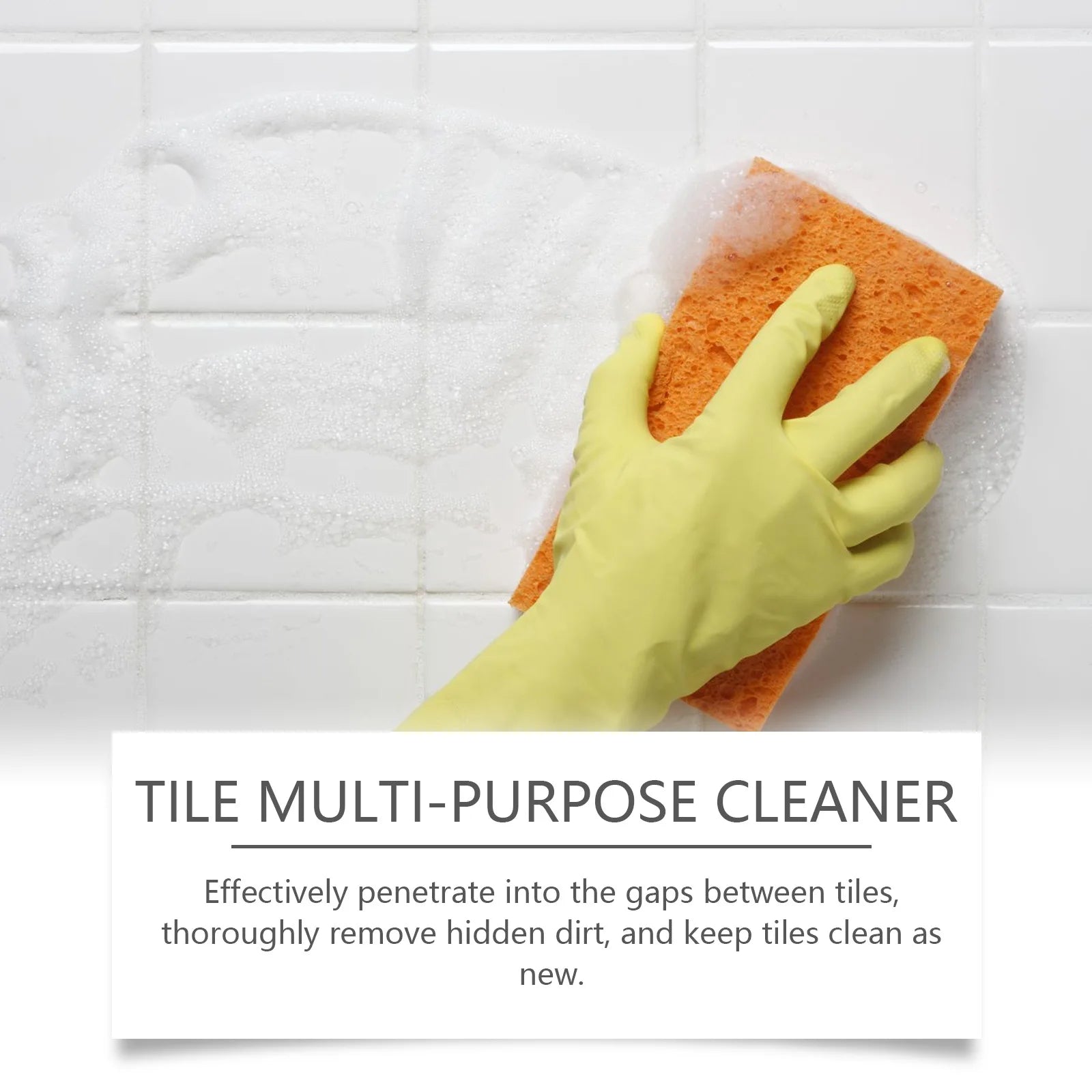 Ceramic Tile Cleaner Floor Wall Tile Polishing Maintenance Scratches Removal Brightening Toilet Descaling Tile Cleaning Spray Qme