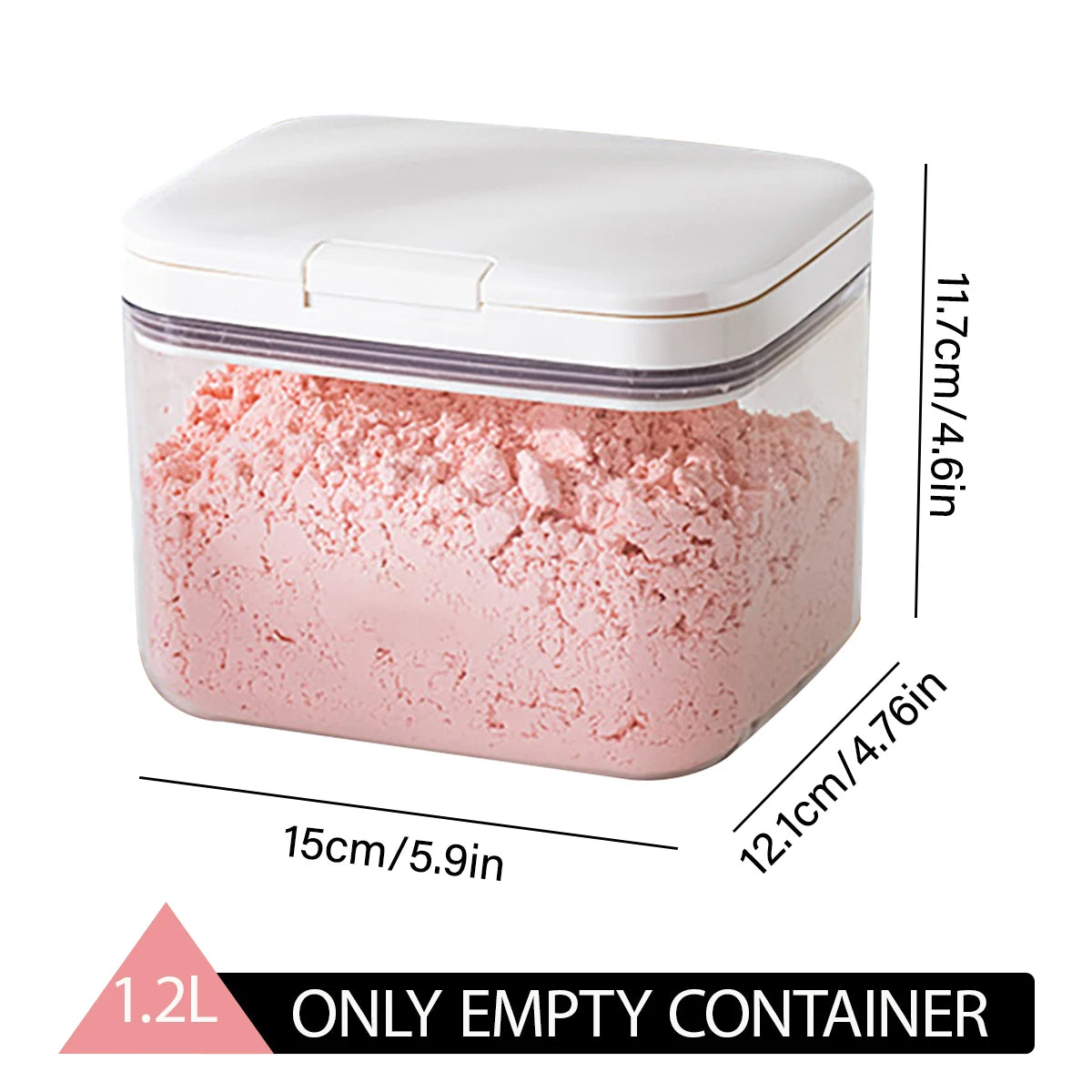 Face Mask Powder Container Large Capacity 1.2/2L Storage Can with Pop-up Lids Sealing DIY Mask Container for Bathtub Spa Qme 1200ml