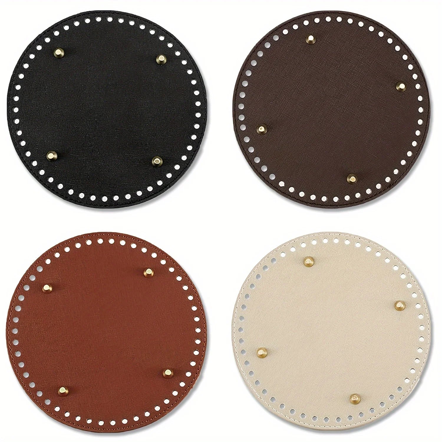 Round Bag Bottom Shaper Pad Metal Studs Purse Base Plate DIY Handbag Shoulder Bag Bottom Support Cushion Leather Craft Qme