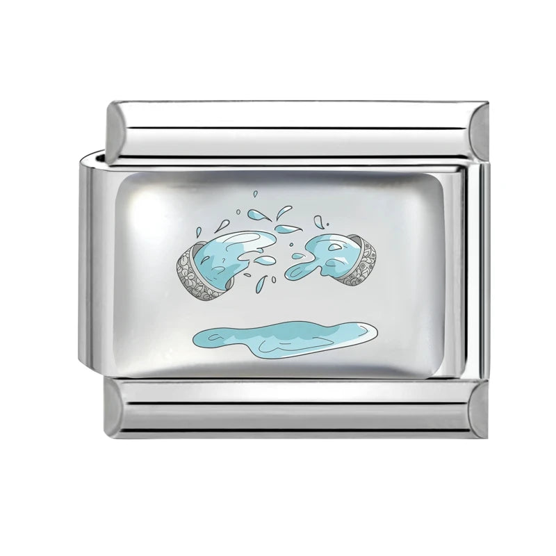 DIY Labour Day Series Italian Charm Bracelet Hammer Axe Pattern Bead Fit 9mm Stainless Steel Italian Charm Bracelet Jewelry Gift Qme Style 25
