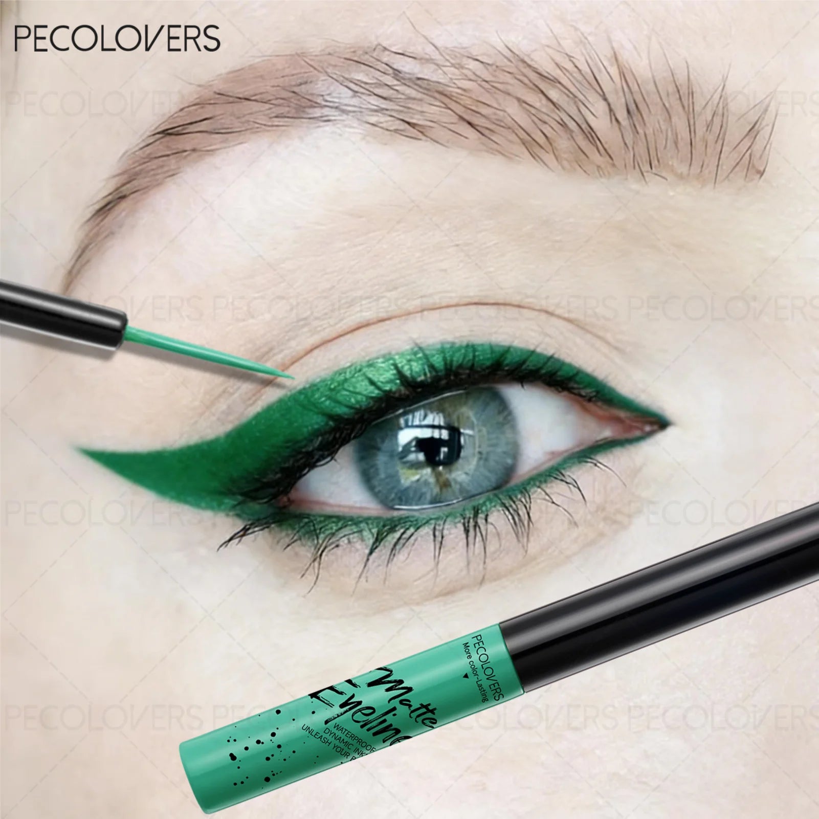 Colored Matte Dip Liquid Eyeliner Rendering Eye Line Klein Blue Qme