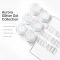 Aurora White Nail Glitter Ice Crystal Art Sequins Iridescent Powder Qme WHITE