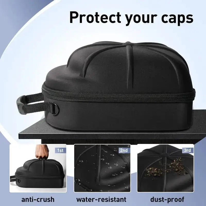 Baseball Hat Travel Bag Cap Display Case Storage Carrier Box Eva Qme Default Title
