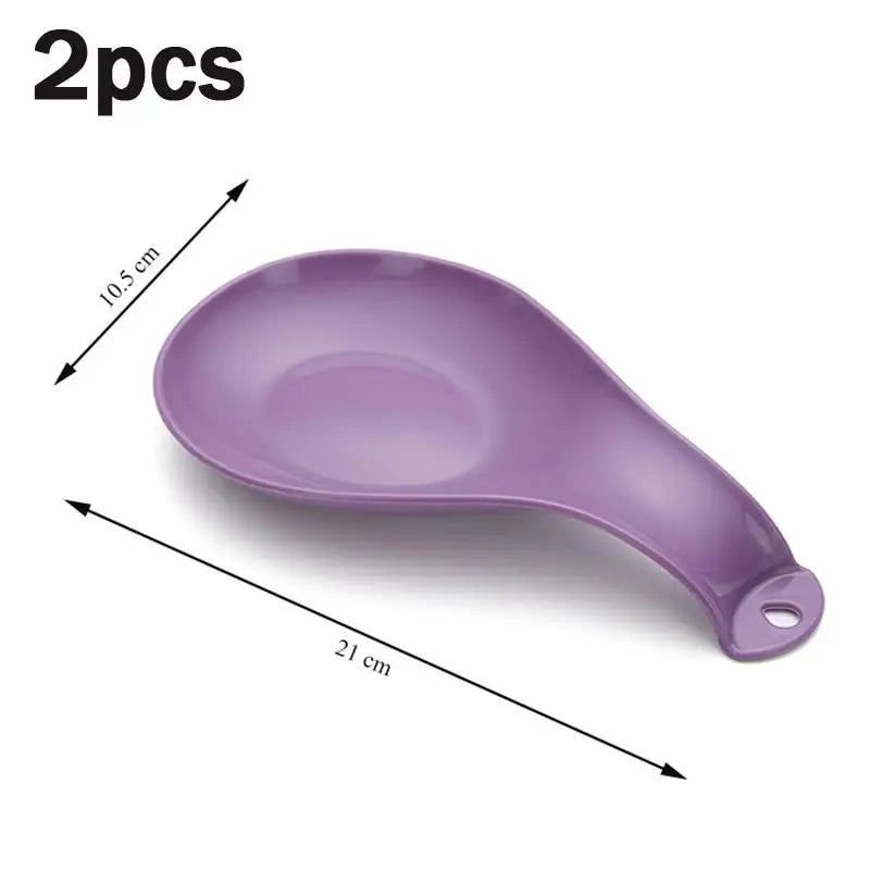 Spoon Rest Large Ceramic Holder Heat-resistant Cooking Dishwasher Qme Purple