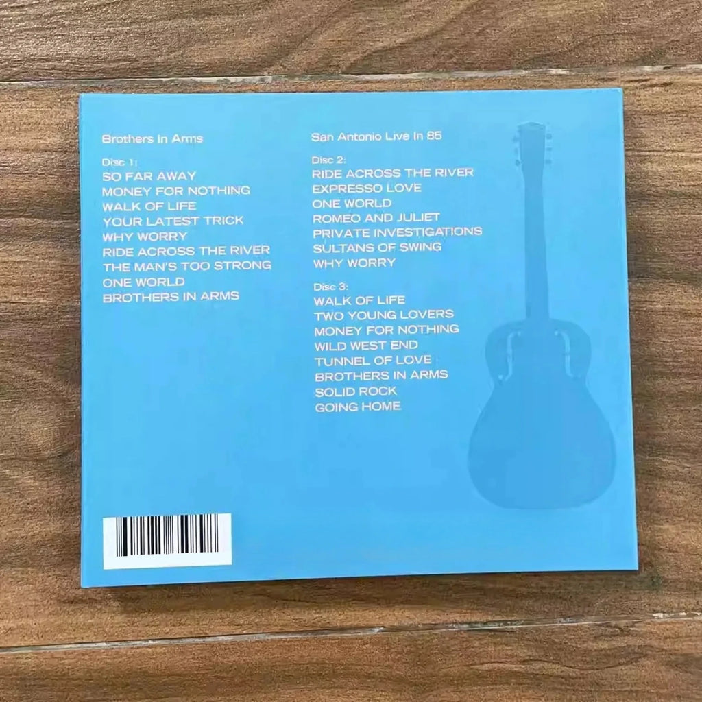 Rock Album Brothers in Arms 40th Anniversary 3CD,Studio Album + San Antonio Live 1985 + New Liner Notes Booklet for Rock Fans Qme