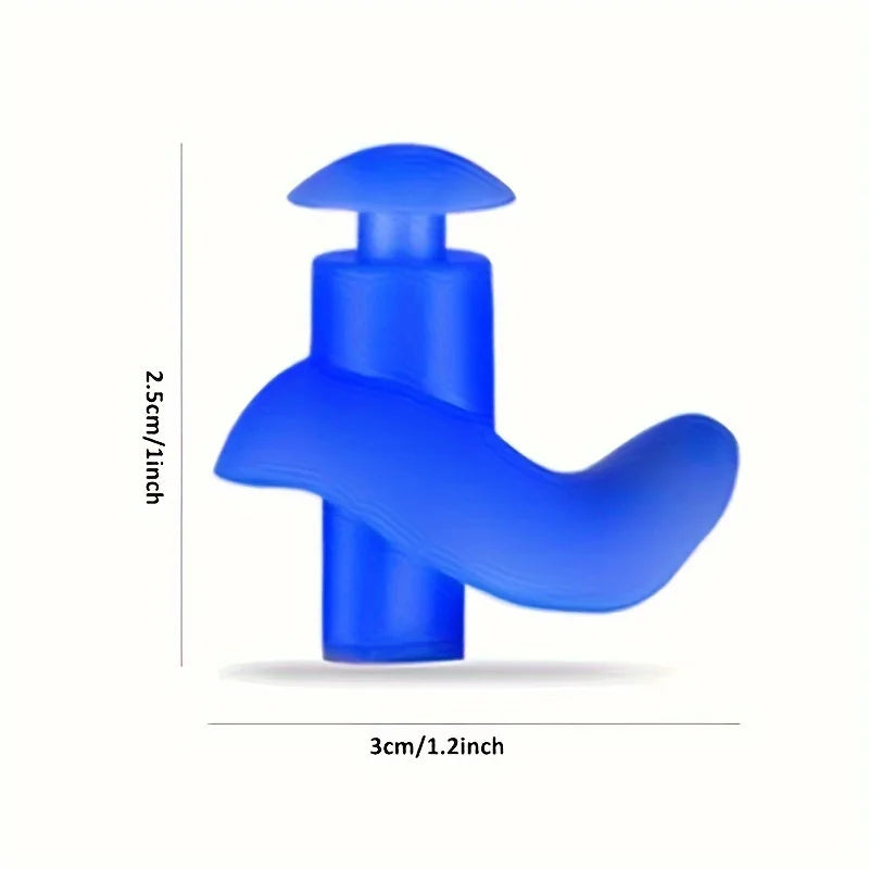 1 Pair Waterproof Soft Earplugs Silicone Portable Ear Plugs Swimming Accessories Durable Earplugs Classic Delicate Texture Qme