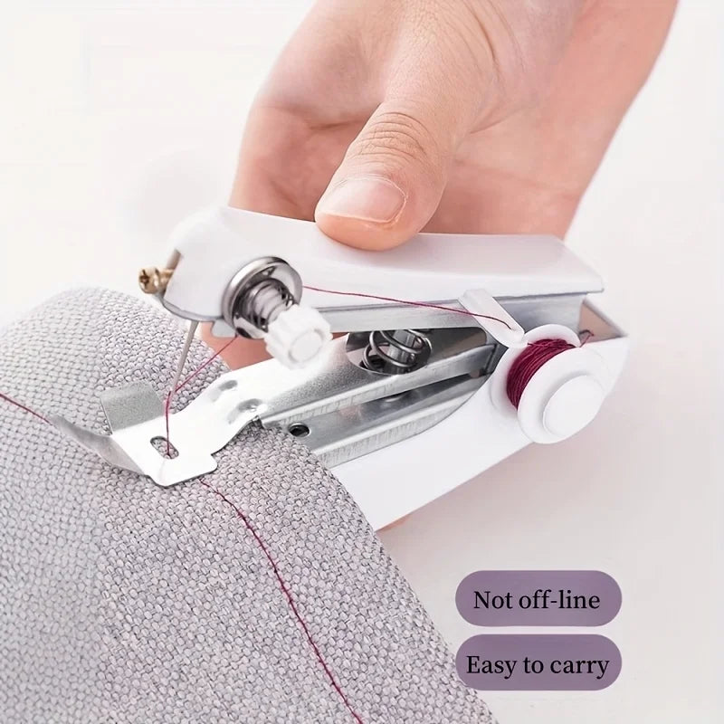 Portable Handheld Sewing Machine Set: Includes 1 Mini Sewing Machine, Which Is a Must-Have Equipment for Easy Emergency Repairs Qme