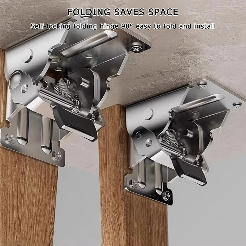 Folding Table Legs Brackets Screws Heavy Duty Self-locking Hinge Leg Qme
