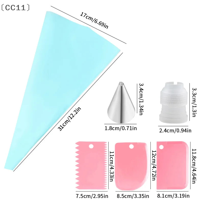 CC11Stainless Steel Piping Nozzle Kitchen Cake Icing Cream Decor Tool Qme