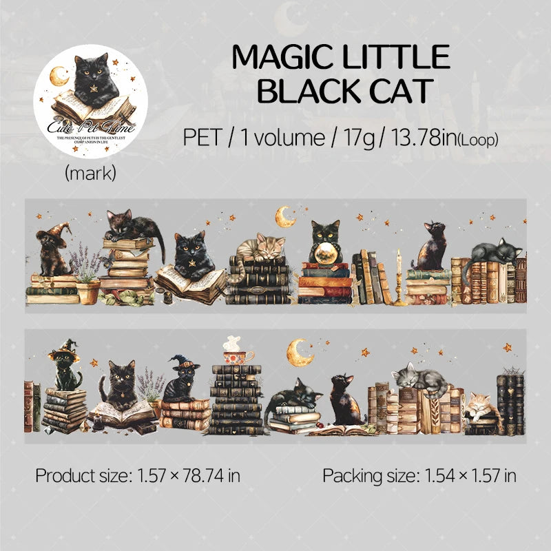 1 Roll Cute Pet Theme PET Seamless Landscape Washi Tape for Scrapbooking DIY Stickers Collage Material Phone Case Notebook Decor Qme 5