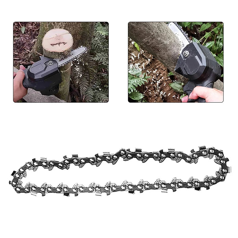 4/6/8/12/14/16 Inch Metal Chainsaw Chain Spare Parts Link Chainsaw Saw Chain Blade For Electric Saw Accessories Wood Cutting. Qme