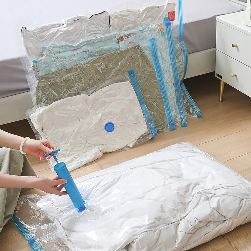 Folding Compressed Space Saving Clothes Storage Big Towel Cloth Qme